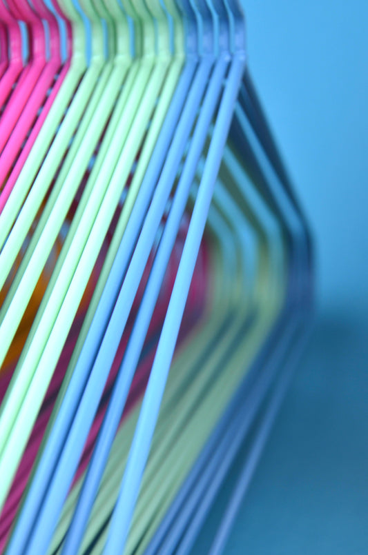 Kleiderbügel Stahl hellblau