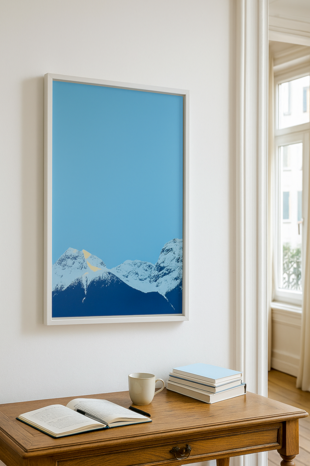 Reduziertes Landschaftsmotiv mit starker Formensprache – für Räume mit Sinn für Ästhetik und Ruhe