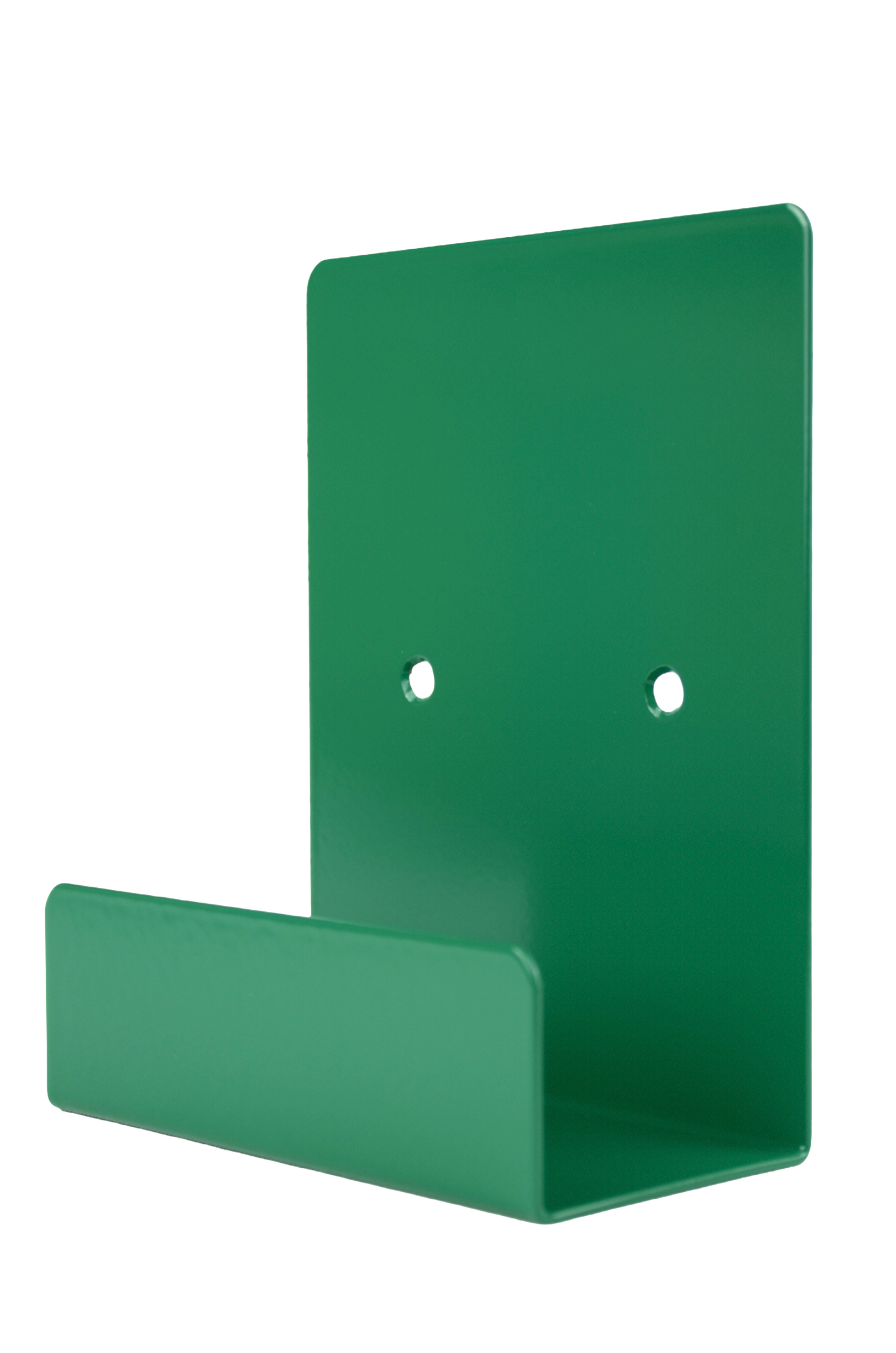 Grüner Briefhalter aus pulverbeschichtetem Stahl, handgefertigt in Zürich