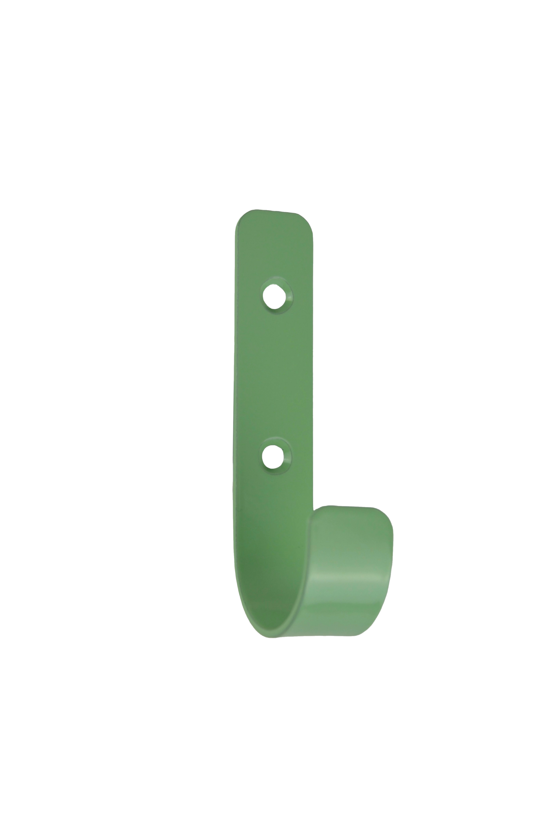 Handgefertigter Wandhaken aus Stahl in fröhlichem Minzgrün – Design Wandhaken für Garderobe, Flur oder Kinderzimmer, Schweizer Handarbeit