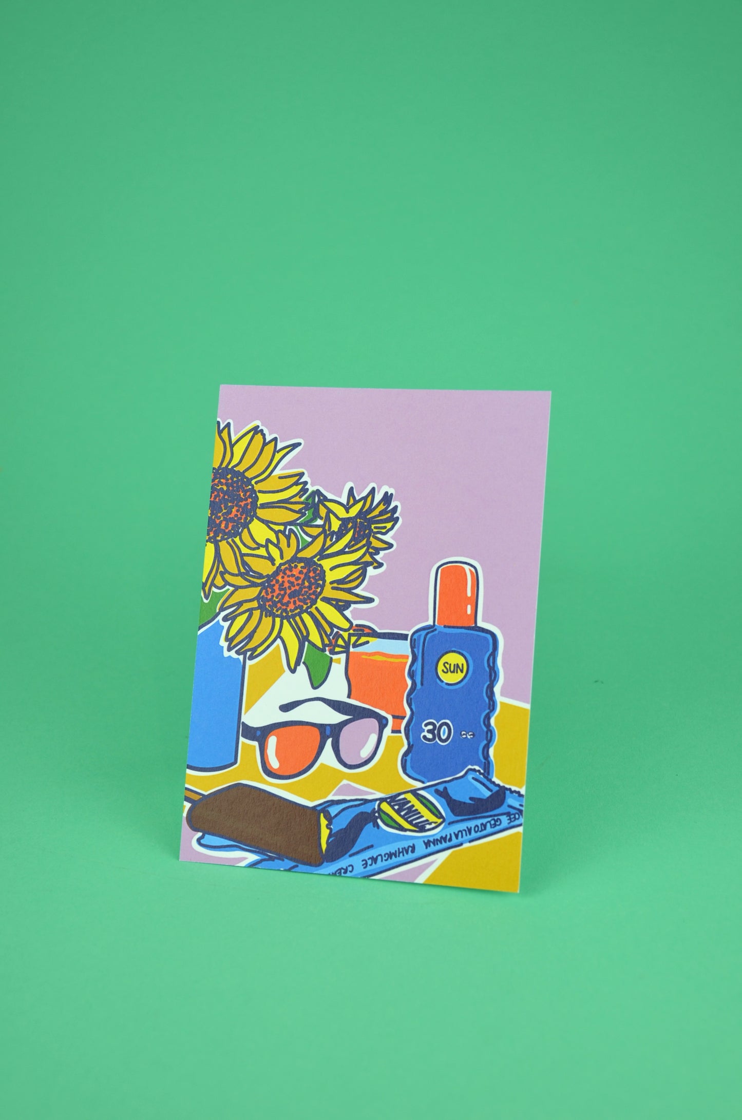 Hochwertige Kunstpostkarte im Sommerstil