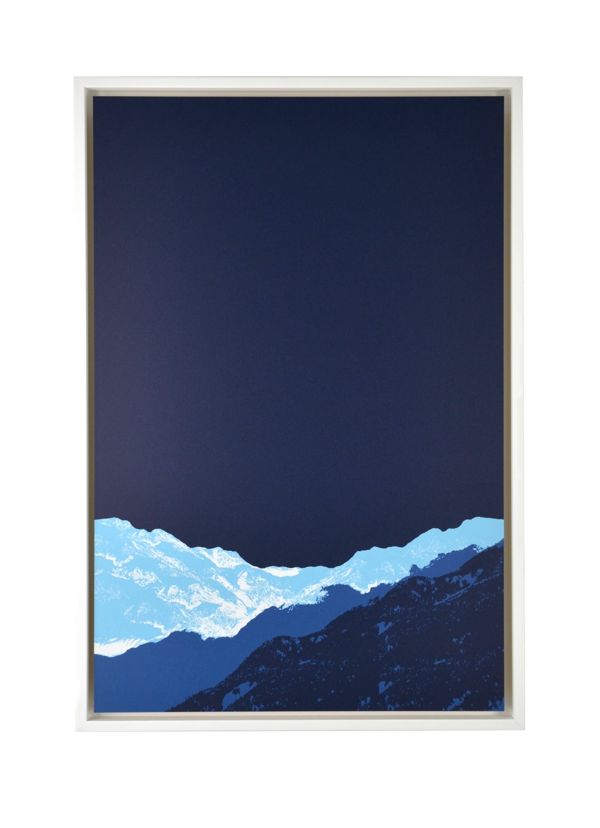Modern art print Swiss alpine scenery – minimal design, rich colors, and timeless appeal
