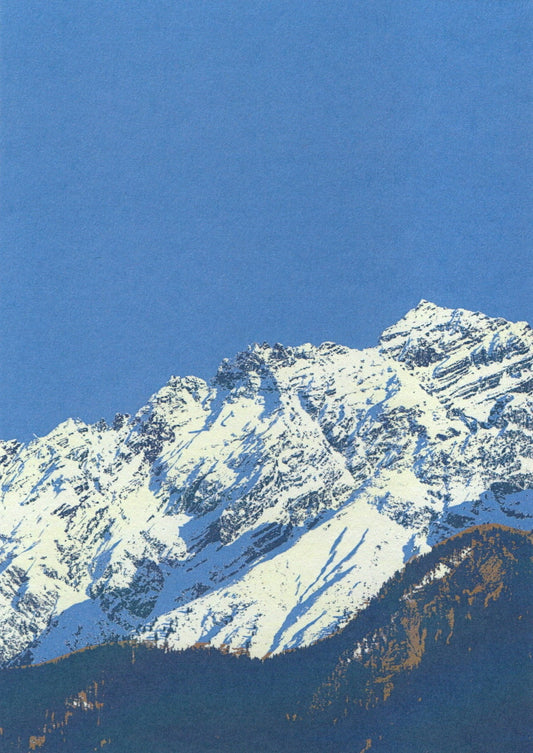 hochwertige Kunstpostkarte mit alpinem Motiv