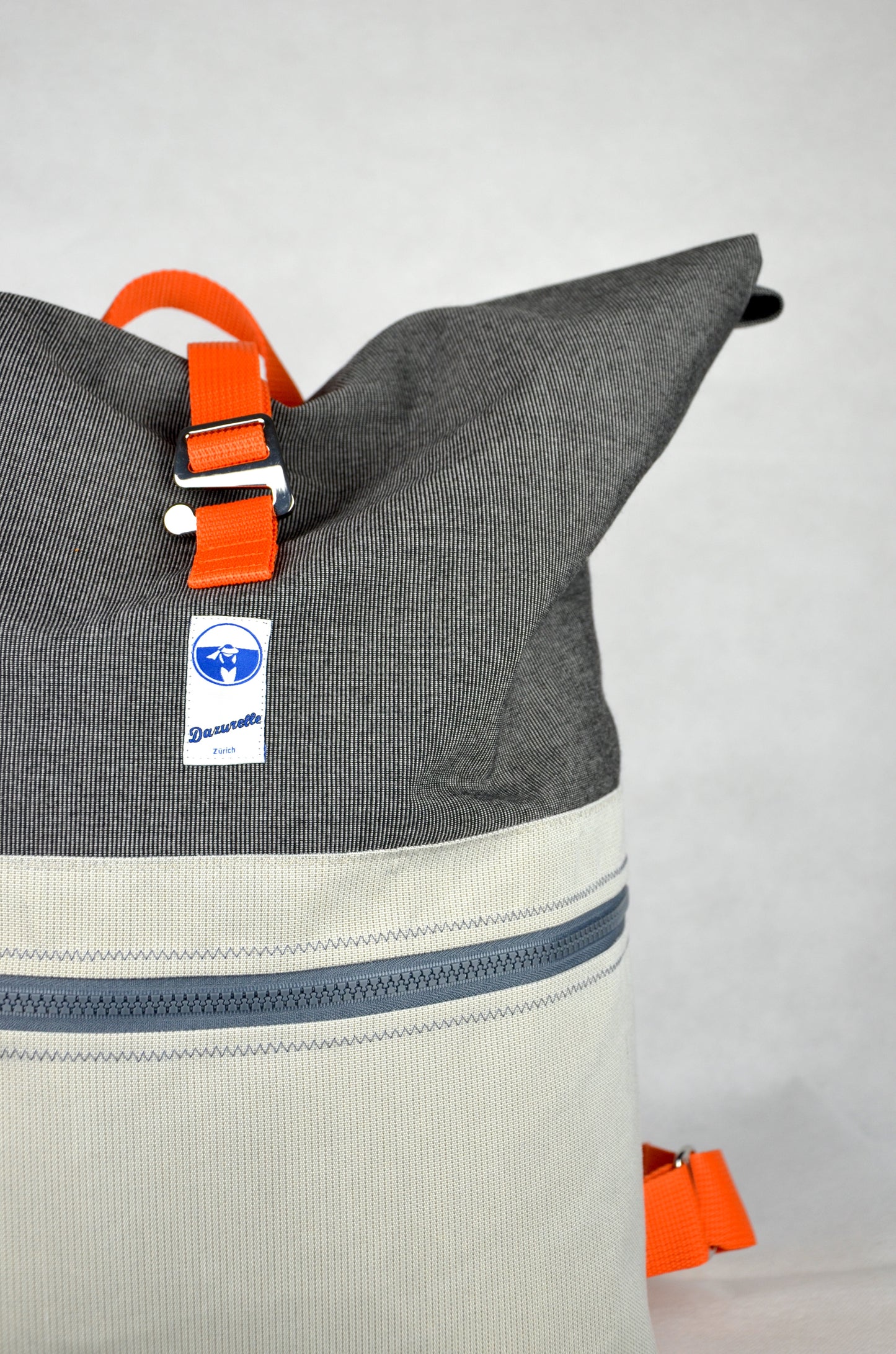 Rucksack Grau Orange