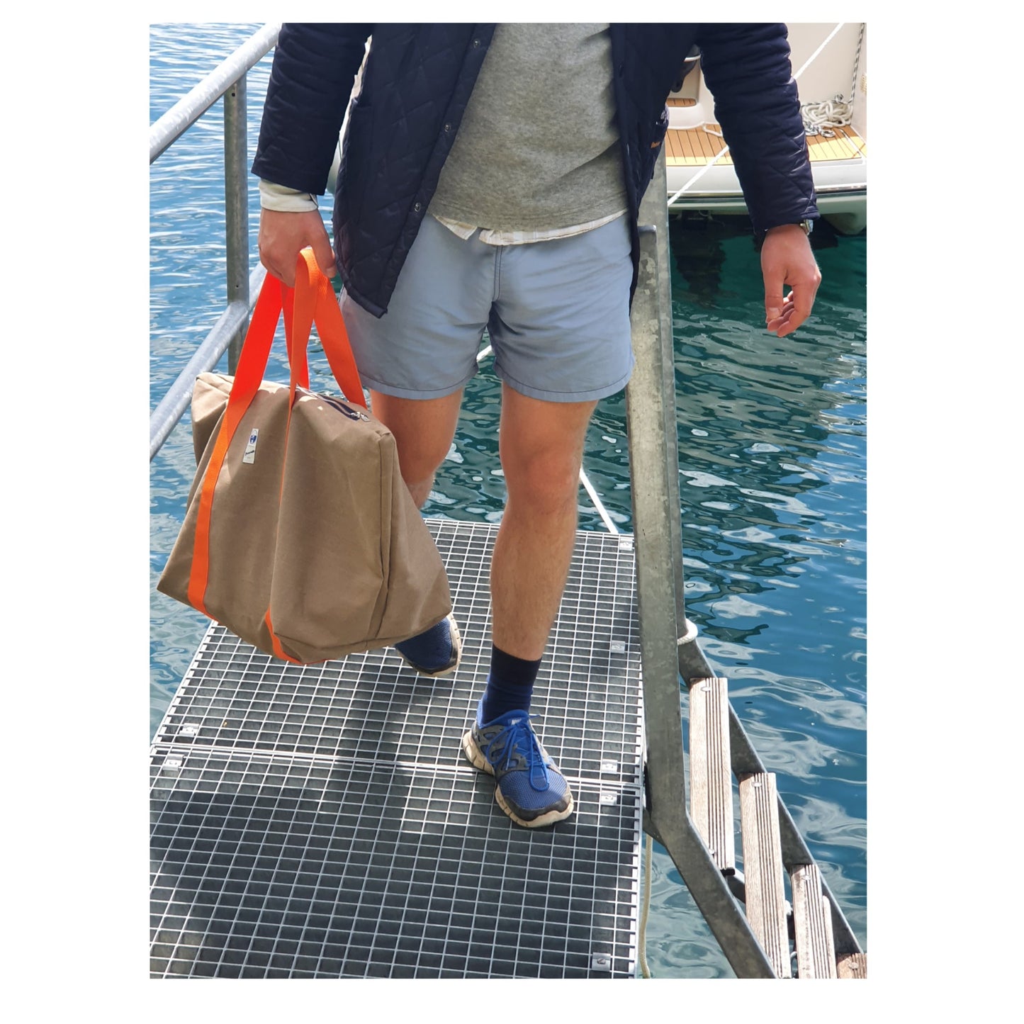 Reisetasche Orange Braun