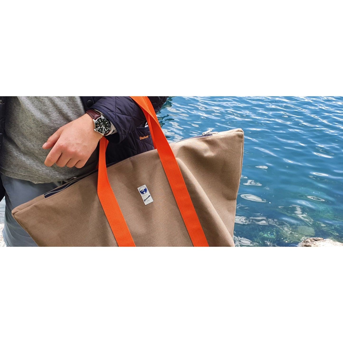 Reisetasche Orange Braun