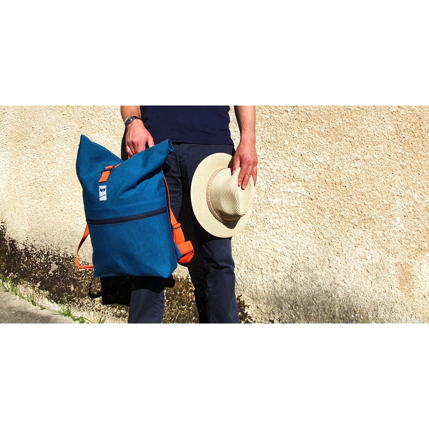 Rucksack Blau Orange