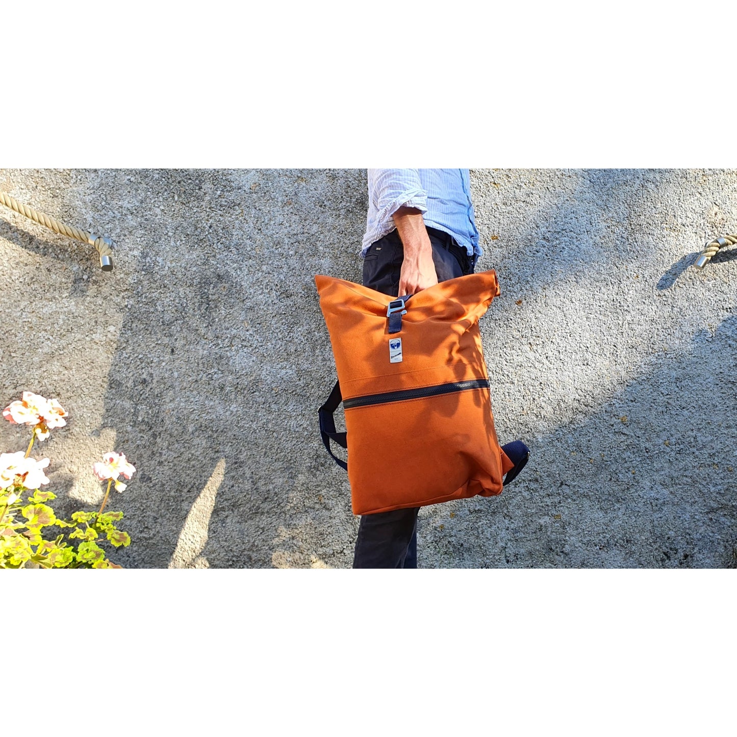 Rucksack Orange Blau