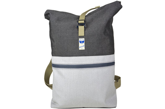 Rucksack Grau Weiss